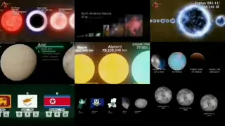 All 9 Space and Universe Size Comparison Playing At The Same Time Volume 1 Fast 16x