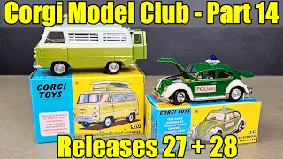 Corgi Model Club - Part 14 - Releases 27 + 28 #492 Volkswagen Police Car + #420 Ford Thames Caravan