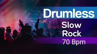 Slow Rock Backing Track No Drums ,Drumless rock track 70 Bpm A minor