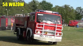 Wyjazd Alarmowy 58 wozów strażackich z jednostek OSP i JRG z pokazów w Ciechocinku!