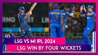 LSG vs MI IPL 2024 Stat Highlights: Lucknow Super Giants Win By Four Wickets