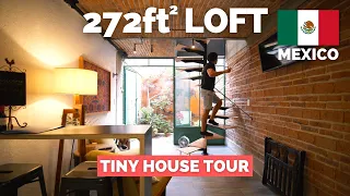 272-sqft 2-Story Loft Apartment in Mexico! | Tiny House Tour