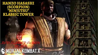 MKX - Hanzo Hasashi (Ninjutsu) Klassic Tower Gameplay + Ending!!! (1080p - 60HZ)