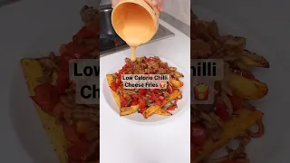 INSANE low calorie Chilli Cheese Fries fakeaway 🍟🧀 #easyrecipe #healthyfood #protein #lowcalorie