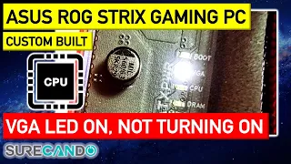 ASUS ROG STRIX B550-F Gaming. Error LED VGA On. Black screen, no POST. Not booting. Repair