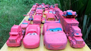 Clean up muddy minicars & disney pixar car convoys! Play in the garden