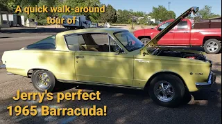 A quick walk-around tour of Jerry's 1965 Barracuda.