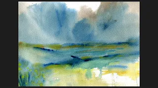 Using abstraction in watercolor landscape painting