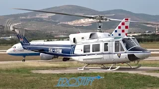 Croatian Police Agusta AB-212 9A-HBM - Startup & Takeoff