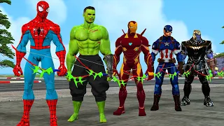 Spiderman vs hulk vs joker vs ironman vs batman archery skills challenge funny| Game GTA 5 superhero