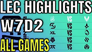 LEC Highlights ALL GAMES W7D2 Spring 2022 | Week 7 Day 2