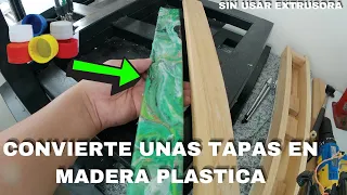 Como derretir el plastico reciclado sin extrusora/Como hacer madera plastica reciclada