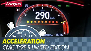 0-290 : Honda Civic Type R LIMITED EDITION acceleration top speed