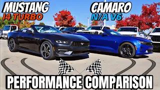 2024 Ford Mustang I4 Turbo VS Chevy Camaro V6 N/A Performance Comparison