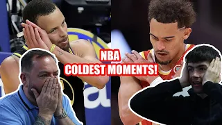 BRITISH FATHER & SON REACT!    NBA COLDEST MOMENTS