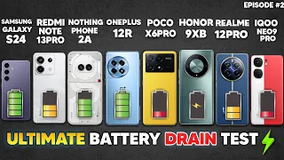 Nothing Vs Samsung Vs POCO Vs Redmi Vs Honor Vs OnePlus Vs realme - Ultimate Battery Drain Test !