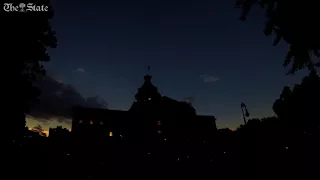 Solar eclipse totality time lapse at SC Statehouse