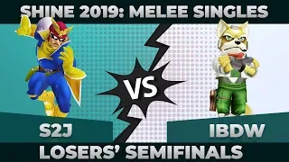 S2J vs iBDW - Losers' Finals: Melee Singles Top 12 - Shine 2019 | Captain Falcon vs Fox