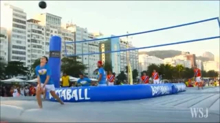 The Wall Street Journal tijdens Olympisch Bossaball toernooi