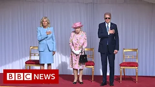 Queen meets Joe Biden at Windsor Castle - BBC News