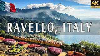 VOLANDO SOBRE RAVELLO, ITALY 4K | Increíble paisaje natural hermoso con música relajante | VÍDEO 4K