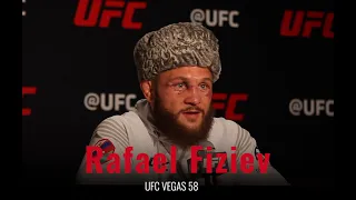 Rafael Fiziev UFC Vegas 58 full post-fight interview