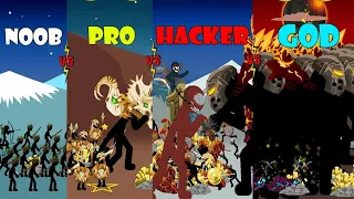 Stick War Legacy NOOB VS PRO VS HACKER VS GOD |Stick NPH|