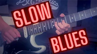 Slow Blues Guitar Backing Track (A)