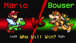 *NEW* Mario VS Bowser in AMONG US (Challenge Mod)