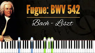 Fugue in G Minor, BWV 542 - Bach | Piano Tutorial | Synthesia | How to play