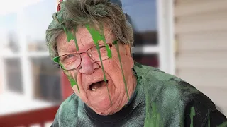 SLIME PRANK ON GRANDMA!