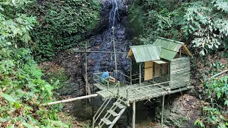 Build a shelter by the stream /out of bamboo - Mountain lifes alone #12