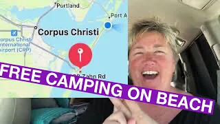 Free Camping at Padre Island, Corpus Christi. JP Luby Beach. Nomad Travels in a Minivan Camper.