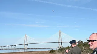 24 C-17 Globemaster III Fly By over Charleston Harbor, SC.