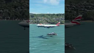 Dangerous Landing British Airways at wellington airport New Zealand #shortsvideo