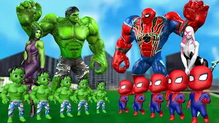 FAMILY HULK vs FAMILY SPIDER MAN Rescue SUPER-GIRL | LIVE ACTION STORY