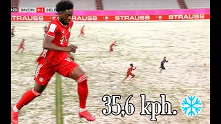 Alphonso Davies TOP speed sprint on the snowy pitch / Bayern Munich vs. Arminia Bielefeld