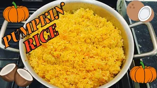 How To Make Pumpkin 🎃 Rice Cook Down In Coconut 🥥 Milk 🥛