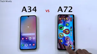 SAMSUNG A34 vs A72  - Speed Test