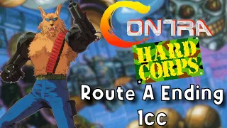 Contra Hard Corps - Brad Fang 1cc Playthrough (Route A Ending)