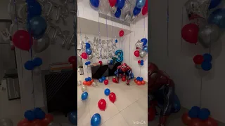 Spider man Birthday Balloons Decoration Set up #spiderman #balloons #partydecoration #dubai