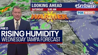 Tampa weather | warmer temps, humidity rising on March 13, 2024