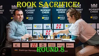 ROOK SACRIFICE!! Shakhriyar Mamedyarov vs Magnus Carlsen || Norway Chess 2023 - R8