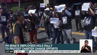 PH Senate employees hold rally to protest charter change efforts | ANC