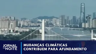 Estudo aponta que cidades chinesas estão afundando | Jornal da Noite