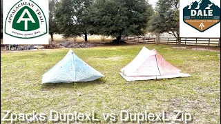 Zpacks DuplexL vs DuplexL Zip how to set up and features. Appalachian trail thru hike prep.