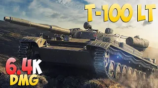 T-100 LT - 8 Kills 6.4K DMG - 1 vs 4! - World Of Tanks