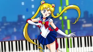 Sailor Moon Opening - Moonlight Densetsu Moonlight Legend Piano Cover (Sheet Music + midi) Tutorial