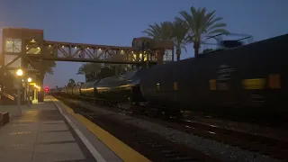 BNSF W/B Ethanol train going through Fullerton station 03/25/2023