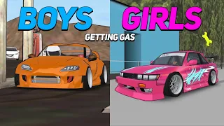 Girls vs Boys Getting Gas in FR Legends